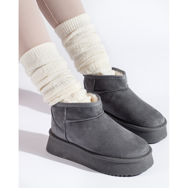 Botas de nieve bajas de mujer Shelovet grises 1