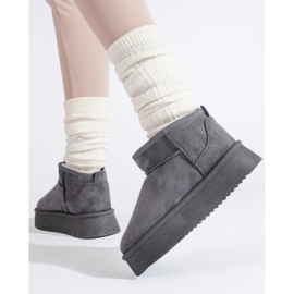 Botas de nieve bajas de mujer Shelovet grises 2