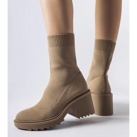 Botines beige oscuro con pala flexible Cadiz 1