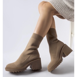 Botines beige oscuro con pala flexible Cadiz 2