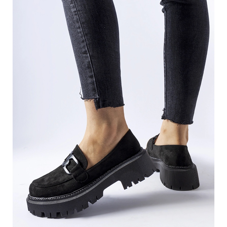 Mocasines de ante ecológico Black Worth negro 1