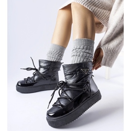 Botas de nieve aislantes negras con elástico Oslavia negro 1