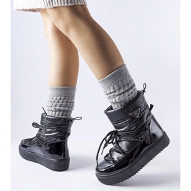 Botas de nieve aislantes negras con elástico Oslavia negro 2