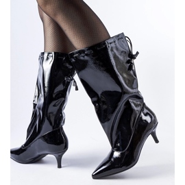Botas Clinton negras con tacón bajo. negro 3
