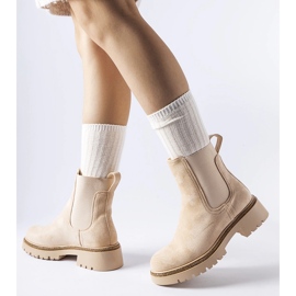 Botas aislantes beige con pedrería Taunton 1