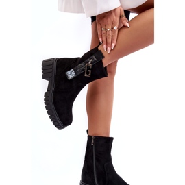 Botas para mujeres de gamuza negra negro 3