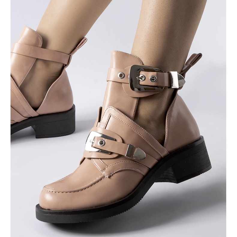 Botines rosas con recortes de Sperone rosado 1 Botines rosas con recortes de Sperone rosado 1