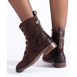 Bolsos de mujer Shelovet de ante marrón 3