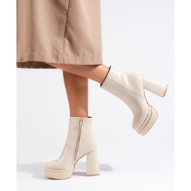 Botines tacón Shelovet crema beige 1 Botines tacón Shelovet crema beige 1