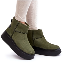 Botas de Nieve Mujer Ante Maciejka 06257-24 Oliva verde 8
