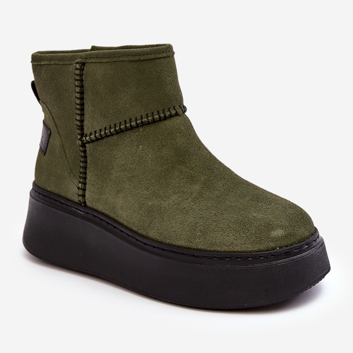 Botas de Nieve Mujer Ante Maciejka 06257-24 Oliva verde 1