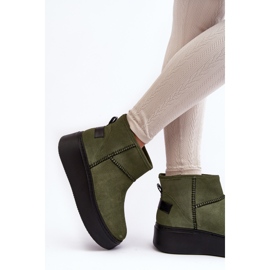 Botas de Nieve Mujer Ante Maciejka 06257-24 Oliva verde 3