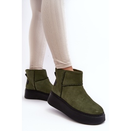 Botas de Nieve Mujer Ante Maciejka 06257-24 Oliva verde 4