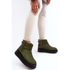 Botas de Nieve Mujer Ante Maciejka 06257-24 Oliva verde 5