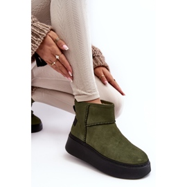 Botas de Nieve Mujer Ante Maciejka 06257-24 Oliva verde 7
