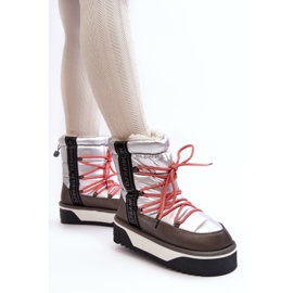 Botas de Nieve Mujer Suela Gruesa Vegana D.Franklin DFSH371006 Plata 8