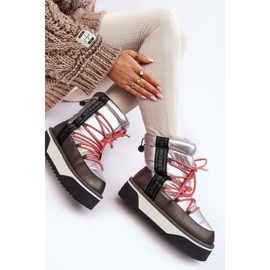Botas de Nieve Mujer Suela Gruesa Vegana D.Franklin DFSH371006 Plata 4