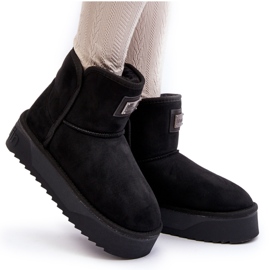 Botas de nieve veganas con plataforma impermeable D.Franklin DFSH371004 Negro 10