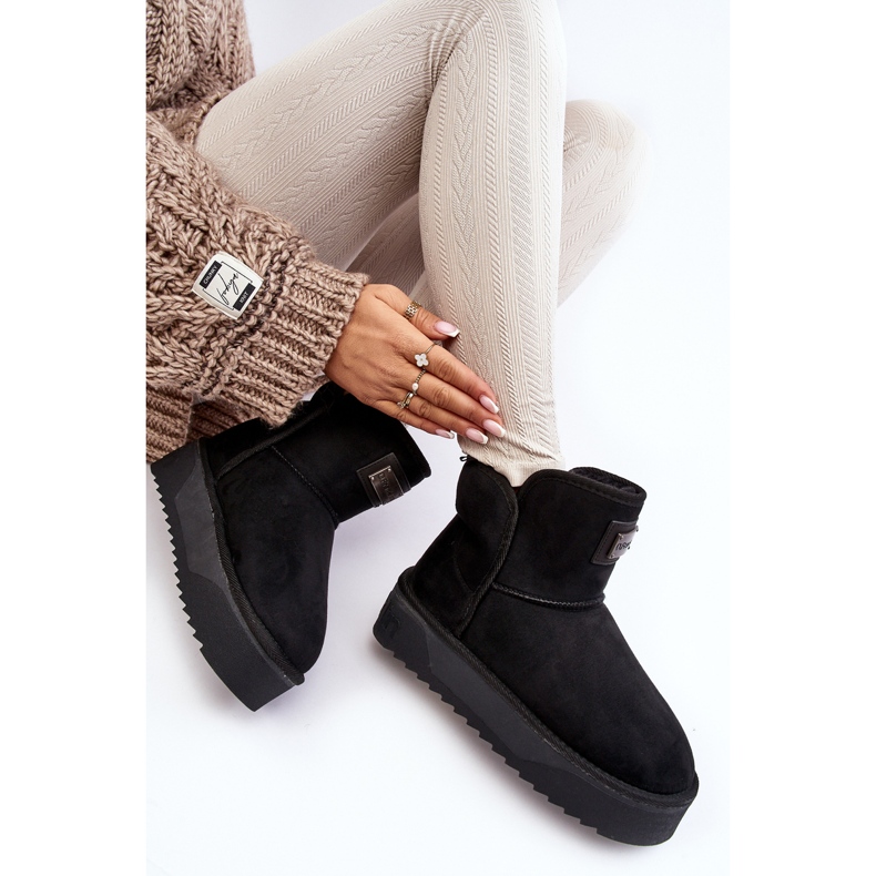 Botas de nieve veganas con plataforma impermeable D.Franklin DFSH371004 Negro 1