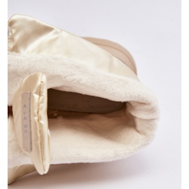 Botas De Nieve De Mujer Con Suela Gruesa Y Cremallera GOE MM2N4079 Beige 4