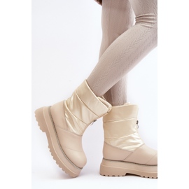 Botas De Nieve De Mujer Con Suela Gruesa Y Cremallera GOE MM2N4079 Beige 6