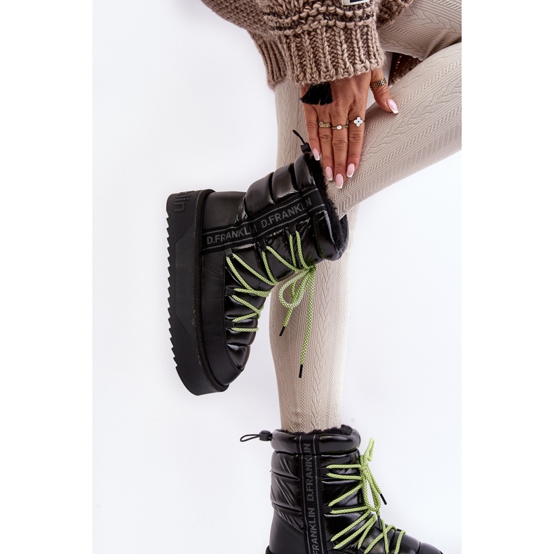 Botas de Nieve Mujer Suela Gruesa Vegana D.Franklin DFSH371007 Negro 1