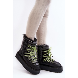 Botas de Nieve Mujer Suela Gruesa Vegana D.Franklin DFSH371007 Negro 7