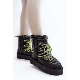Botas de Nieve Mujer Suela Gruesa Vegana D.Franklin DFSH371007 Negro 9