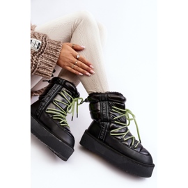 Botas de Nieve Mujer Suela Gruesa Vegana D.Franklin DFSH371007 Negro 5
