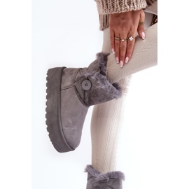 Botas de nieve con plataforma y pelo para mujer, color gris Vikas 4