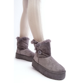 Botas de nieve con plataforma y pelo para mujer, color gris Vikas 5