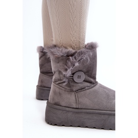 Botas de nieve con plataforma y pelo para mujer, color gris Vikas 6