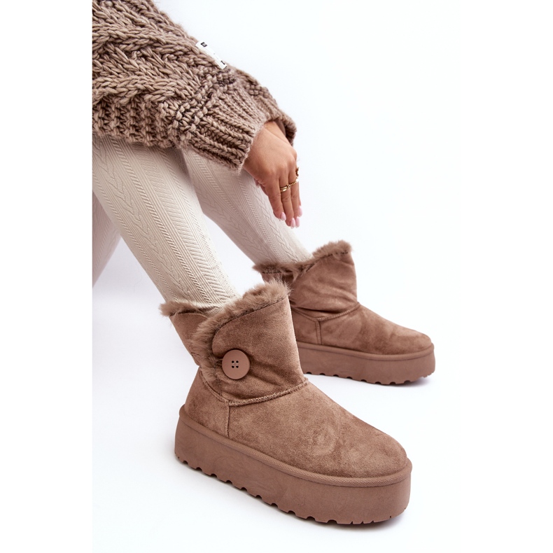 Botas de nieve con plataforma y pelo para mujer, color beige Vikas 2 Botas de nieve con plataforma y pelo para mujer, color beige Vikas 2