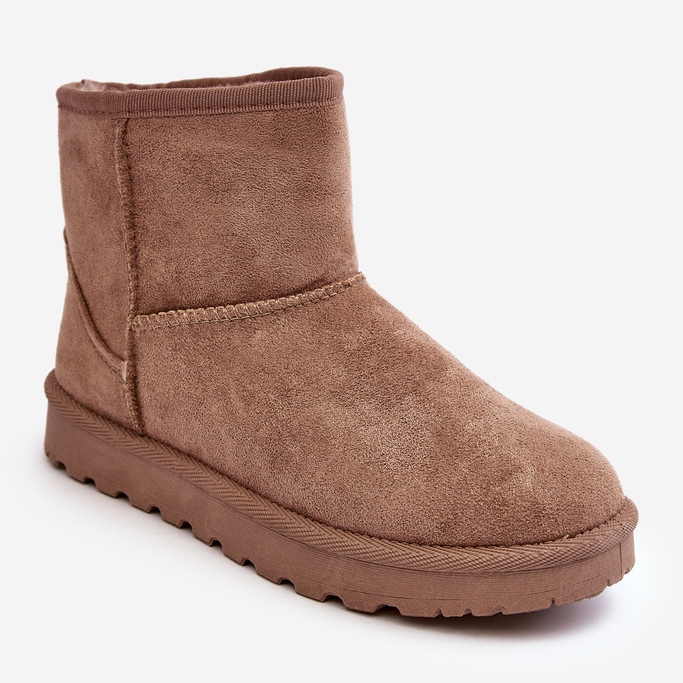 Botas de nieve de ante aislantes para mujer Beige Nanga 1