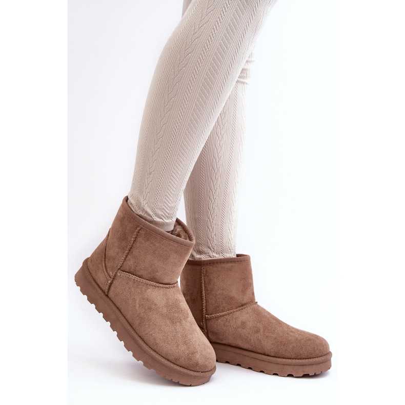 Botas de nieve de ante aislantes para mujer Beige Nanga 2