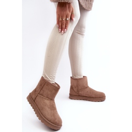 Botas de nieve de ante aislantes para mujer Beige Nanga 5