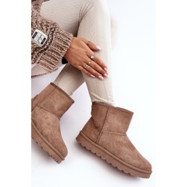 Botas de nieve de ante aislantes para mujer Beige Nanga 7