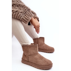 Botas de nieve de ante aislantes para mujer Beige Nanga 8