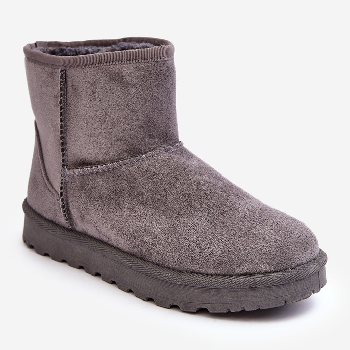 Botas de nieve aislantes de ante para mujer Gris Nanga 1