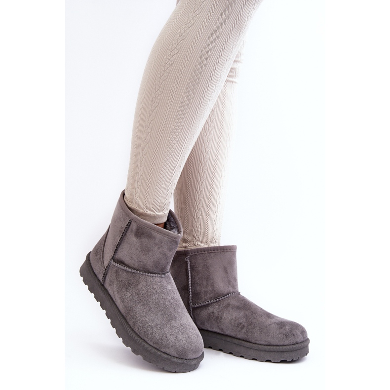 Botas de nieve aislantes de ante para mujer Gris Nanga 2