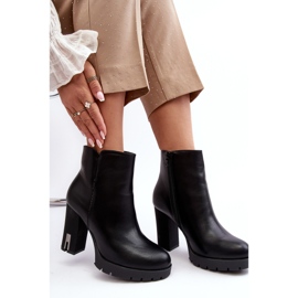Botines de mujer de tacón alto con cremallera, negro Rasoda 7