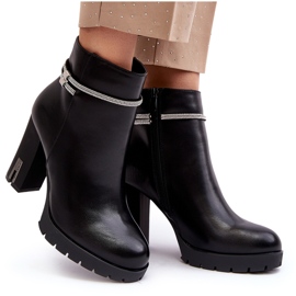 Botines Mujer Con Adorno Negro Carolla 8