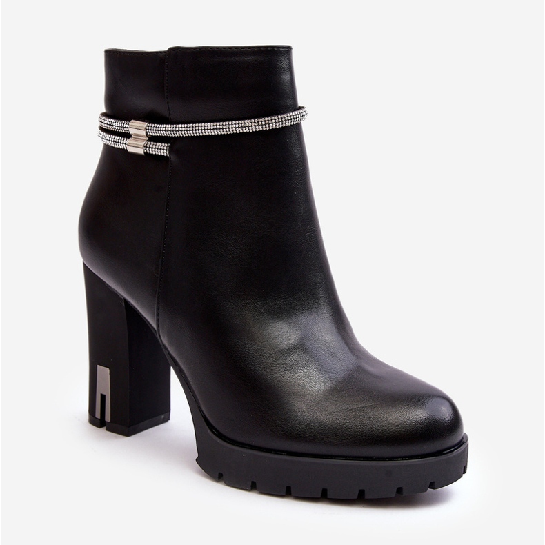 Botines Mujer Con Adorno Negro Carolla 1 Botines Mujer Con Adorno Negro Carolla 1