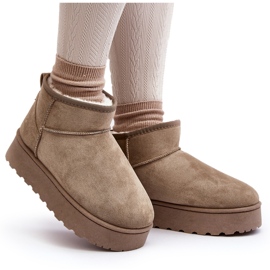 Botas de nieve con plataforma y forro de pelo para mujer, verde Xamella 8