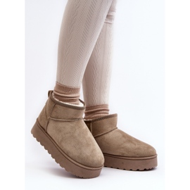 Botas de nieve con plataforma y forro de pelo para mujer, verde Xamella 2