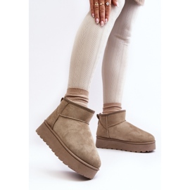 Botas de nieve con plataforma y forro de pelo para mujer, verde Xamella 5