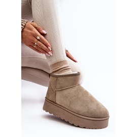 Botas de nieve con plataforma y forro de pelo para mujer, verde Xamella 7