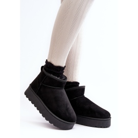 Botas de nieve con plataforma y forro de pelo para mujer, negro Xamella 3