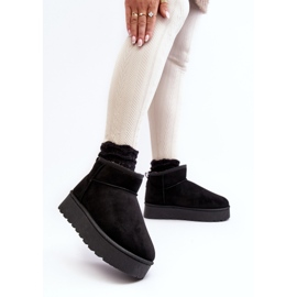 Botas de nieve con plataforma y forro de pelo para mujer, negro Xamella 7