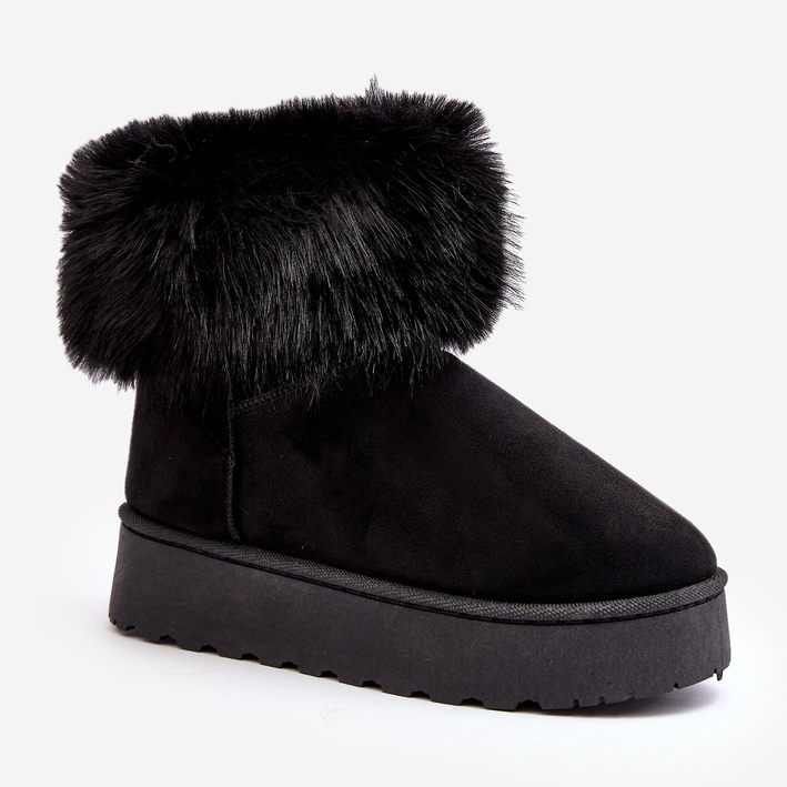 Botas de nieve con plataforma y pelo para mujer Negro Mancy 1 Botas de nieve con plataforma y pelo para mujer Negro Mancy 1